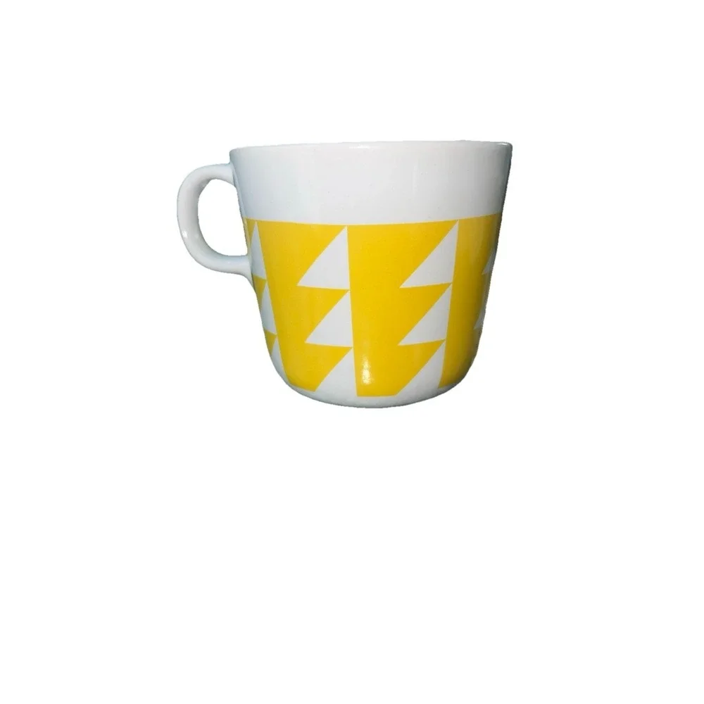 IKEA Yellow And White Abstract Coffee Mug‎